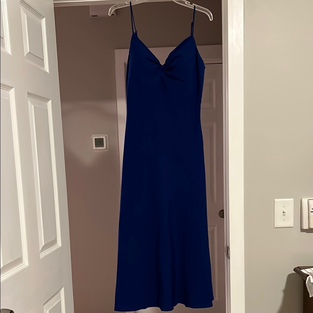 Guess Blue Spaghetti Strap Slip Dress Cocktail